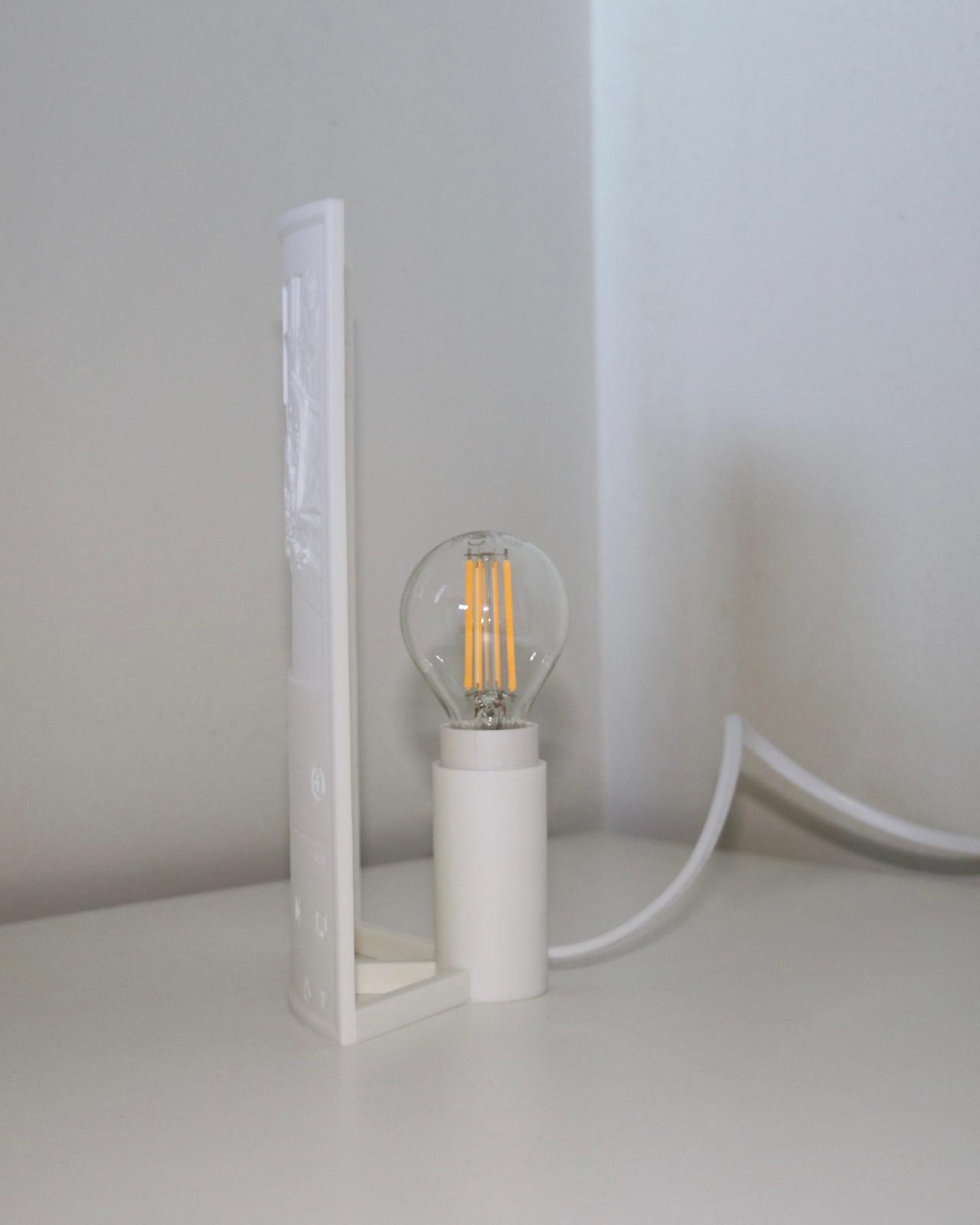 Table lamp with personalized photo